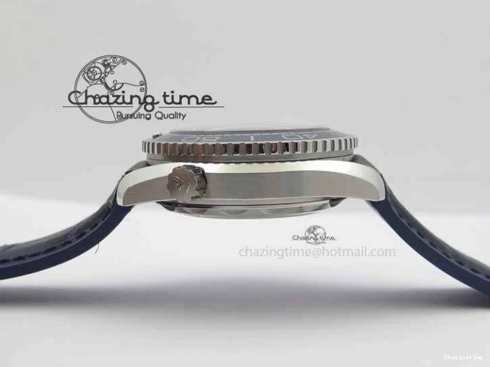 0320 Planet Ocean 2016 43.5mm SS OM 1:1 Best Edition Blue Dial On Blue Leather Strap A Sophisticated 8165